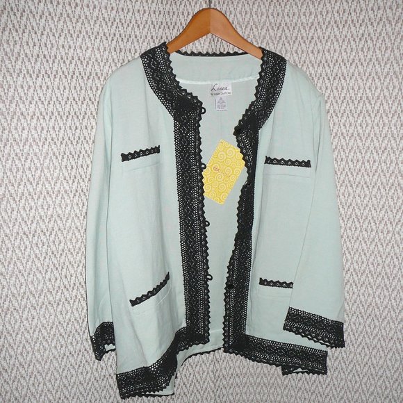 Linen Blazer 3/4 Sleeve Plus size 3X NWT - Picture 7 of 8